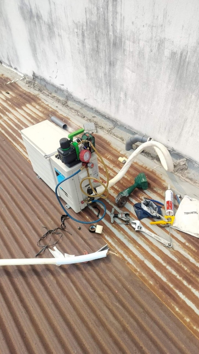 Bơm gas máy lạnh gần đây điện máy an thịnh