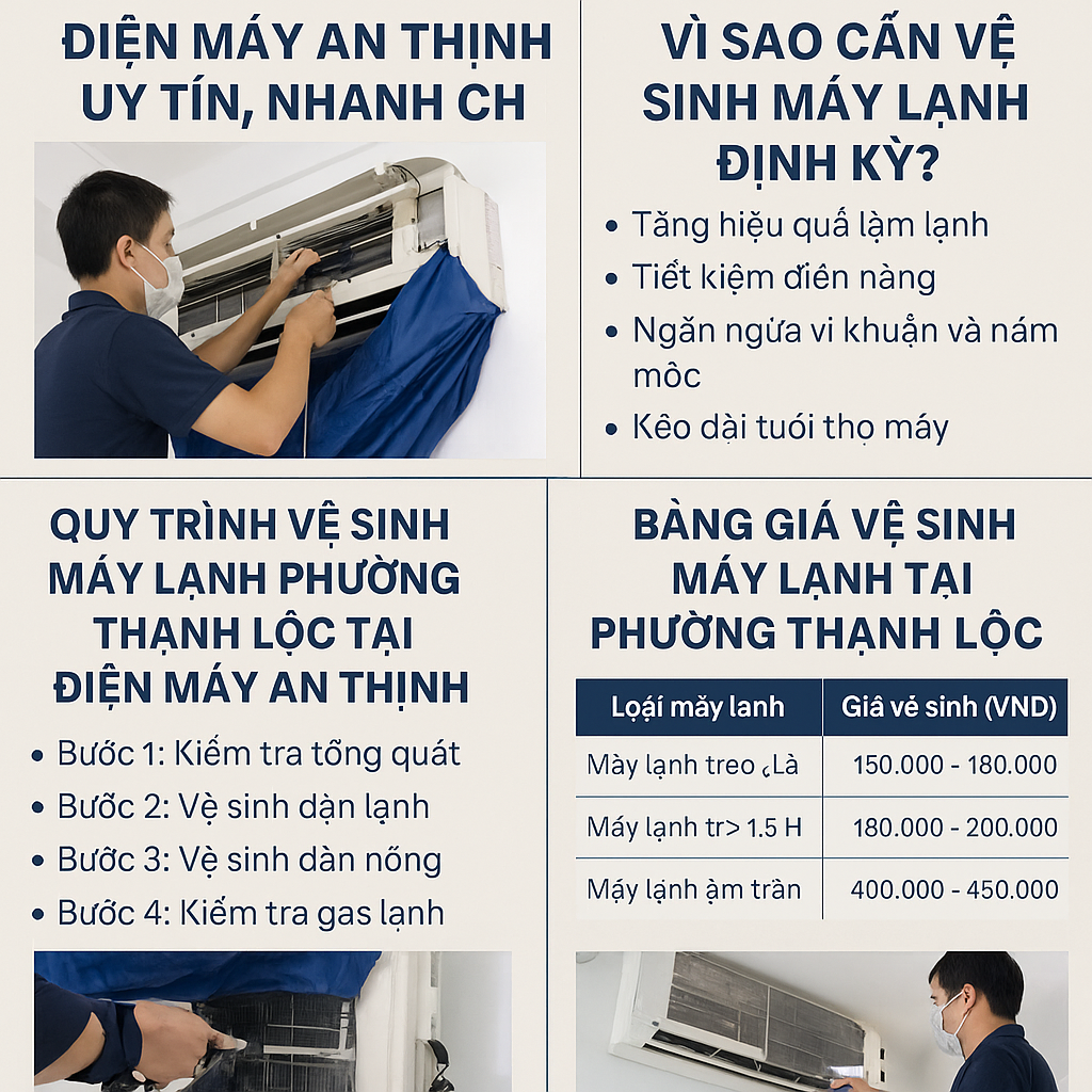 Quy trình vệ sinh máy lạnh tại phường thạnh lộc quận 12