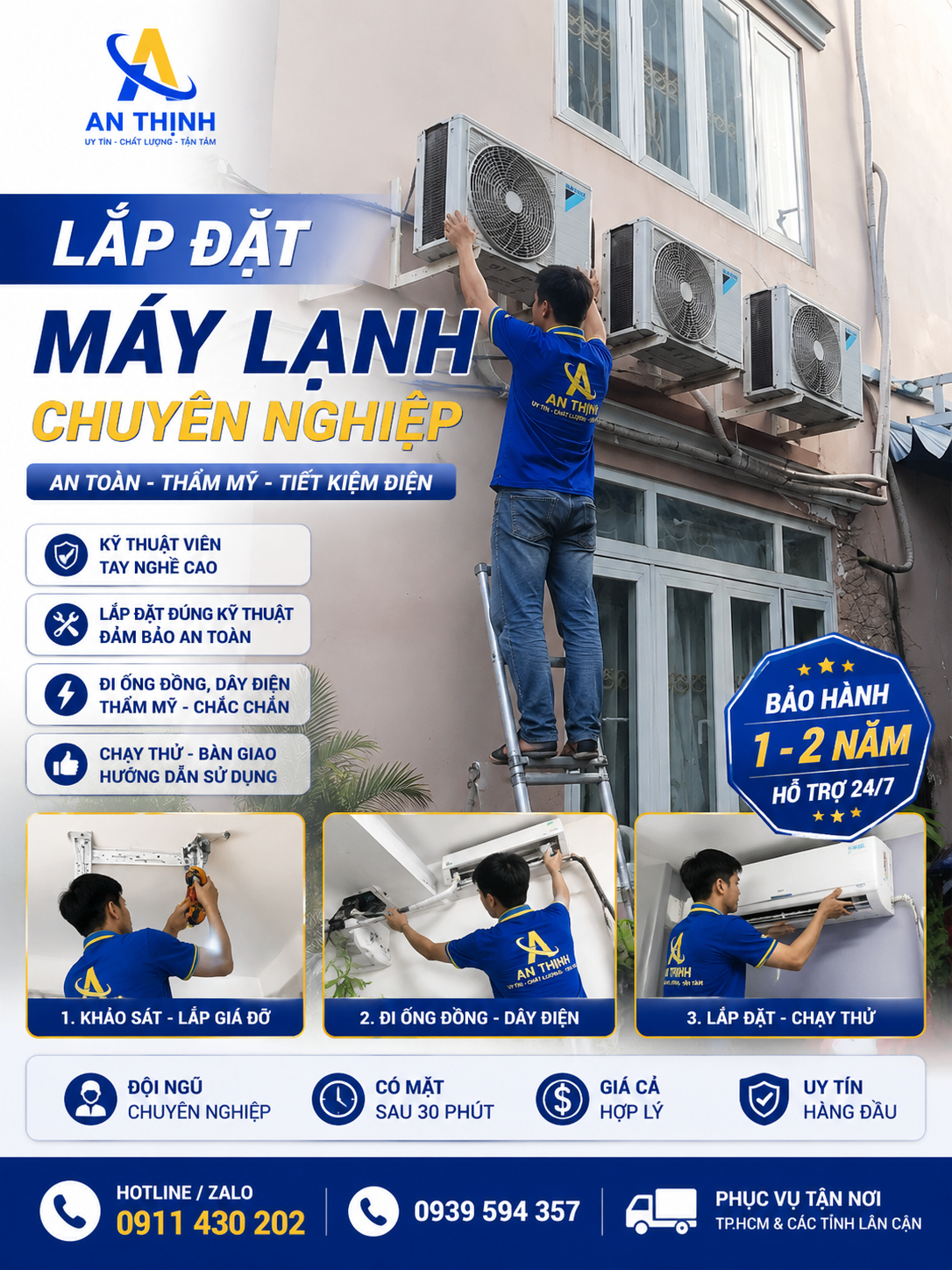 Sửa máy lạnh tại nhà Gò Vấp Điện Máy An Thịnh 