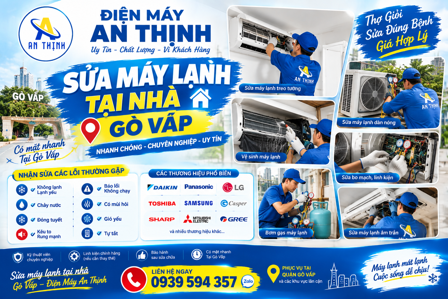 Sửa máy lạnh tại nhà Gò Vấp