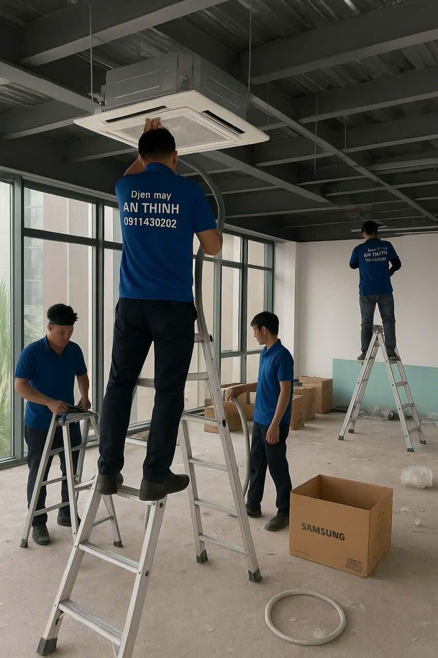 lắp máy lạnh âm trần tại nhà