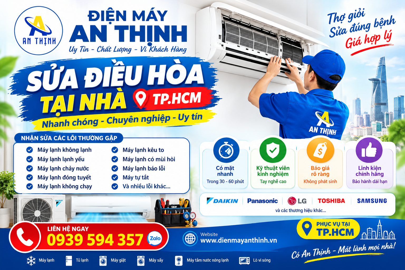sửa điều hòa tại nhà tphcm
