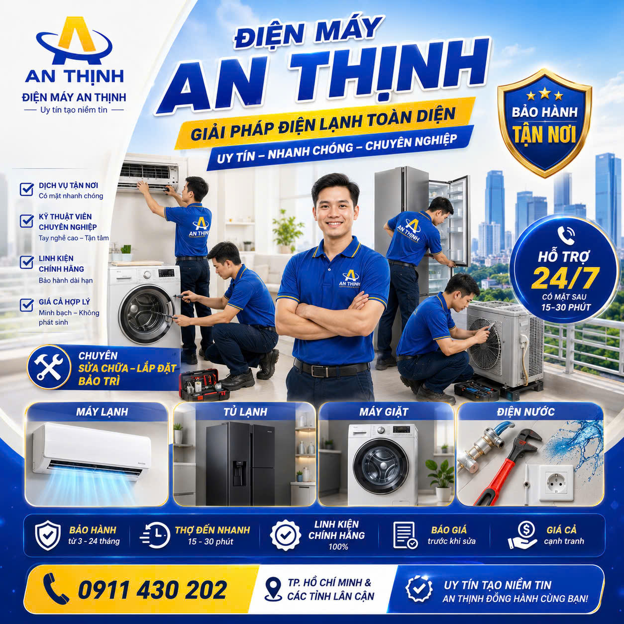 sửa điện lạnh quận gò vấp điện máy an thịnh