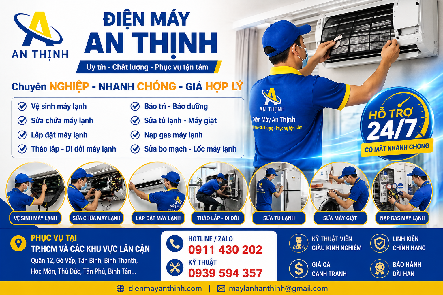 sửa máy lạnh tại nhà TP.HCM