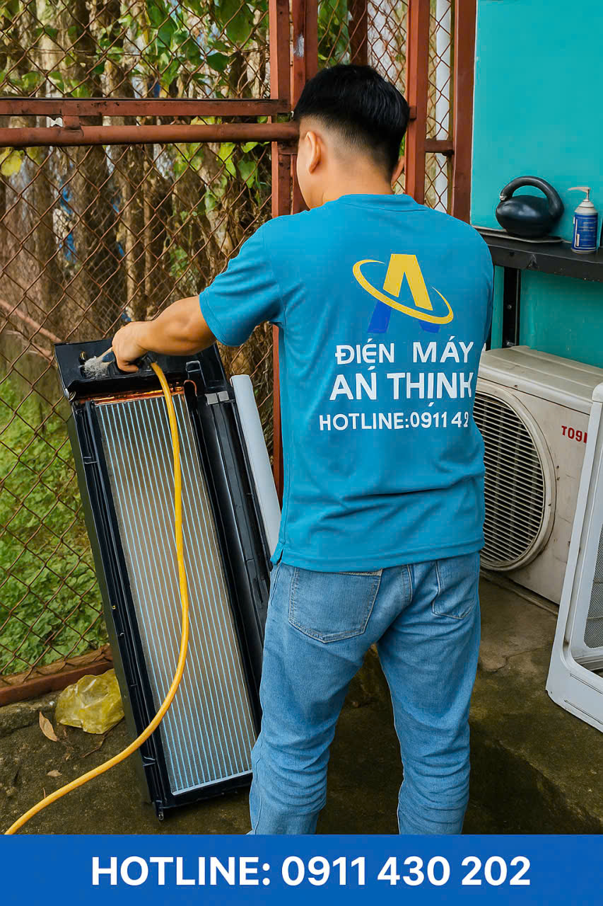 vệ sinh điều hòa tại nhà điện máy an thịnh