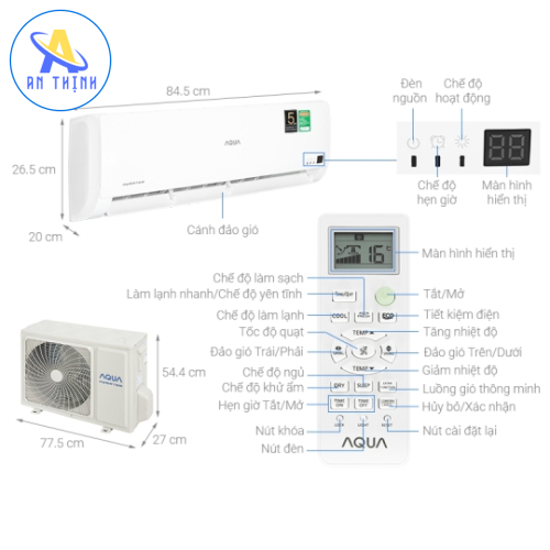 Máy Lạnh Aqua Inverter GWC12PB-K3D0P4